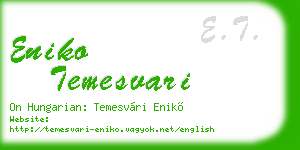 eniko temesvari business card