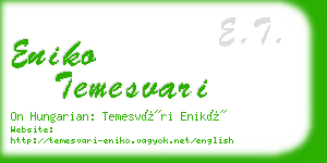 eniko temesvari business card